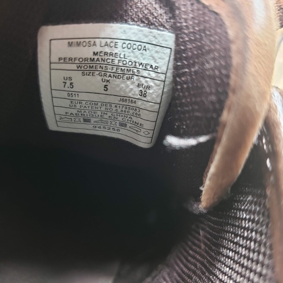 Merrell Mimosa Lace Womens 7.5 Cocoa Nubuck - Picture 7 of 8